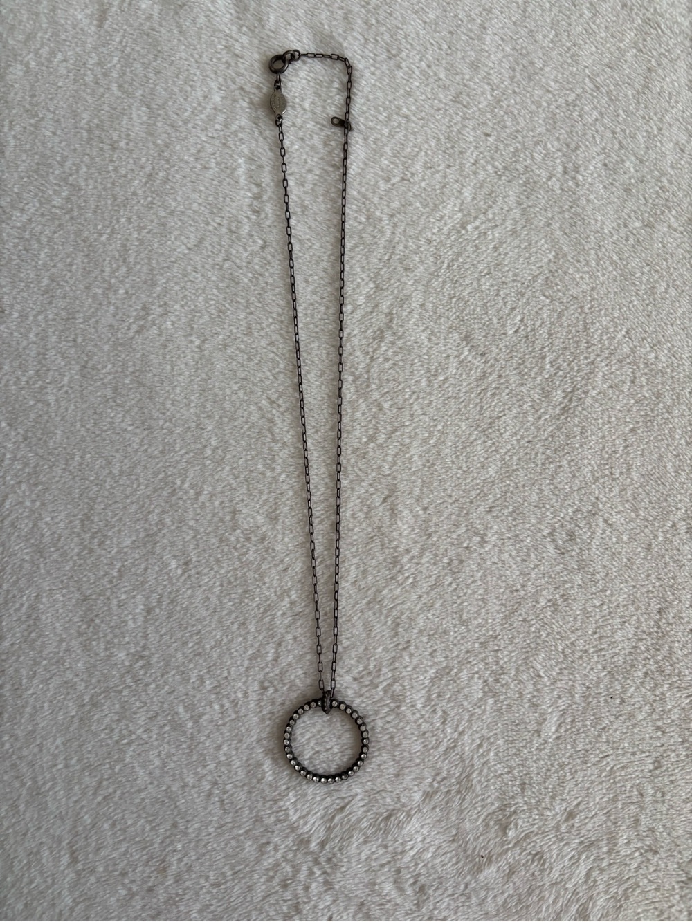 Catherine Popesco Crystal  Circle Pendant Necklace